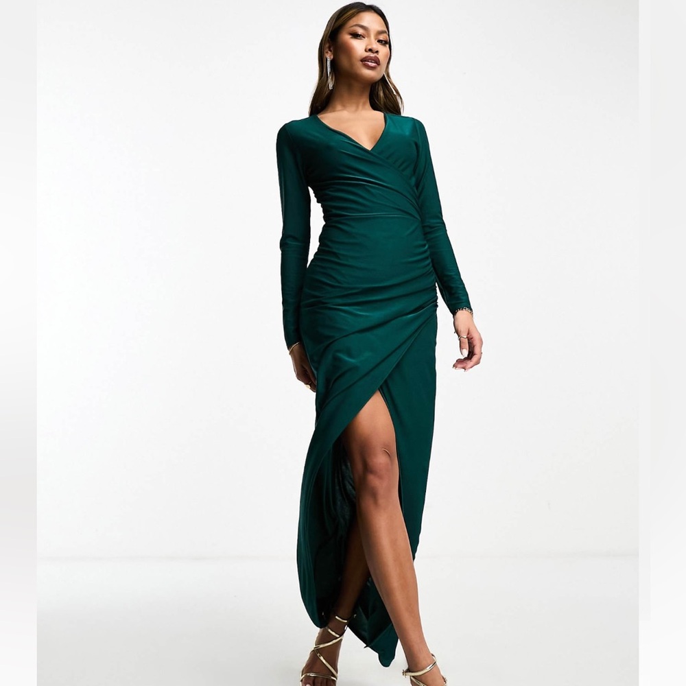 Asos Emerald Green Slinky Gown